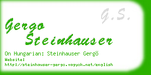 gergo steinhauser business card